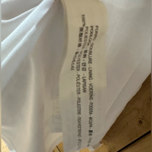 Zara Trafaluc Dress White XS Lace Up V Neck stretch euc - Picture 5 of 6